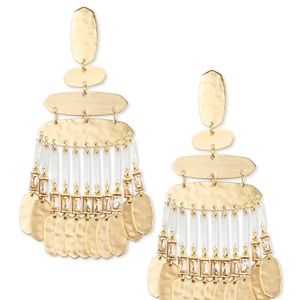 Never worn Kendra Scott gold statement earrings
